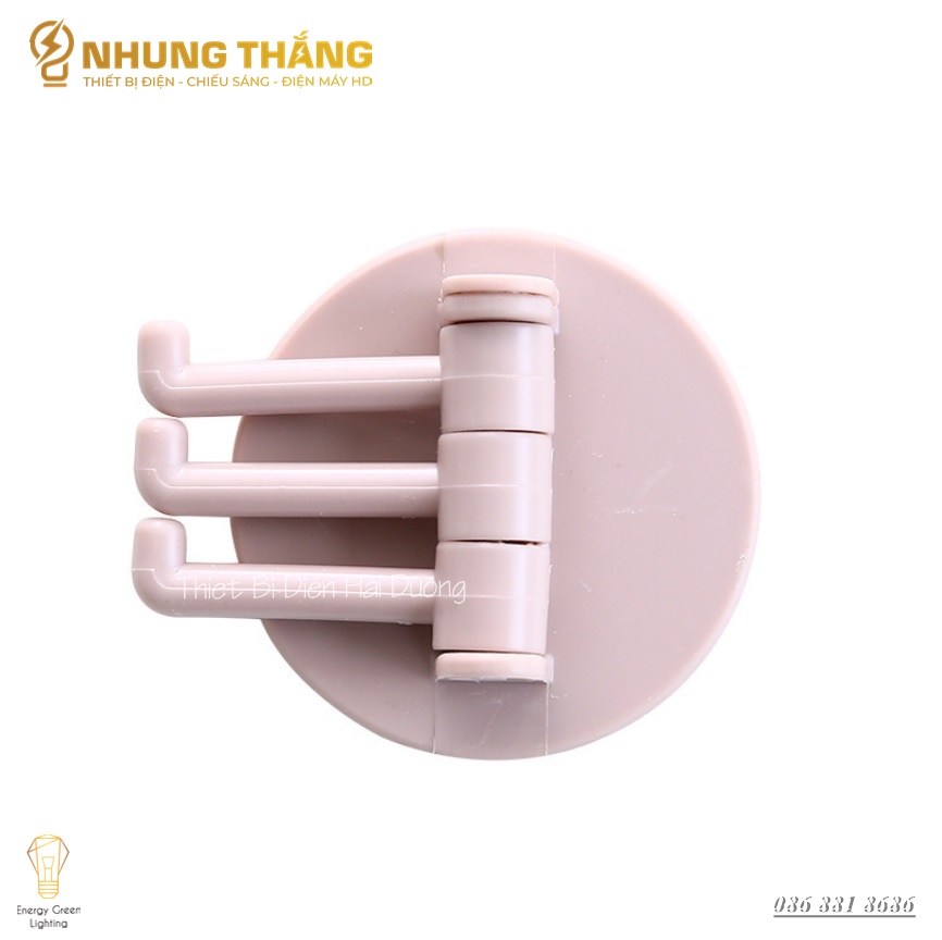 Miếng Dán Nhựa 3 Móc Treo Tường Dễ Thương - Để Chìa Khóa,Treo Quần Áo,Móc Khóa, Kính, Phụ Kiện - Màu Sắc Random - Có Video