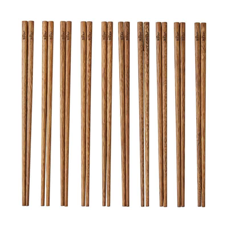 Bộ đũa gỗ thủ công Bear 10 đôi cao cấp, kháng khuẩn, chất liệu an toàn CX-E0103 - Hàng Chính Hãng