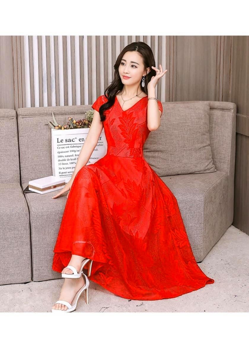 ĐẦM XOÈ REN HOA CAO CẤP