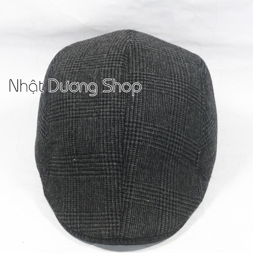 Mũ Beret Nam Trung Niên, nón mỏ vịt người lớn bít đuôi chất vải Nỉ mang phong cách chửng chạc và sành điệu.