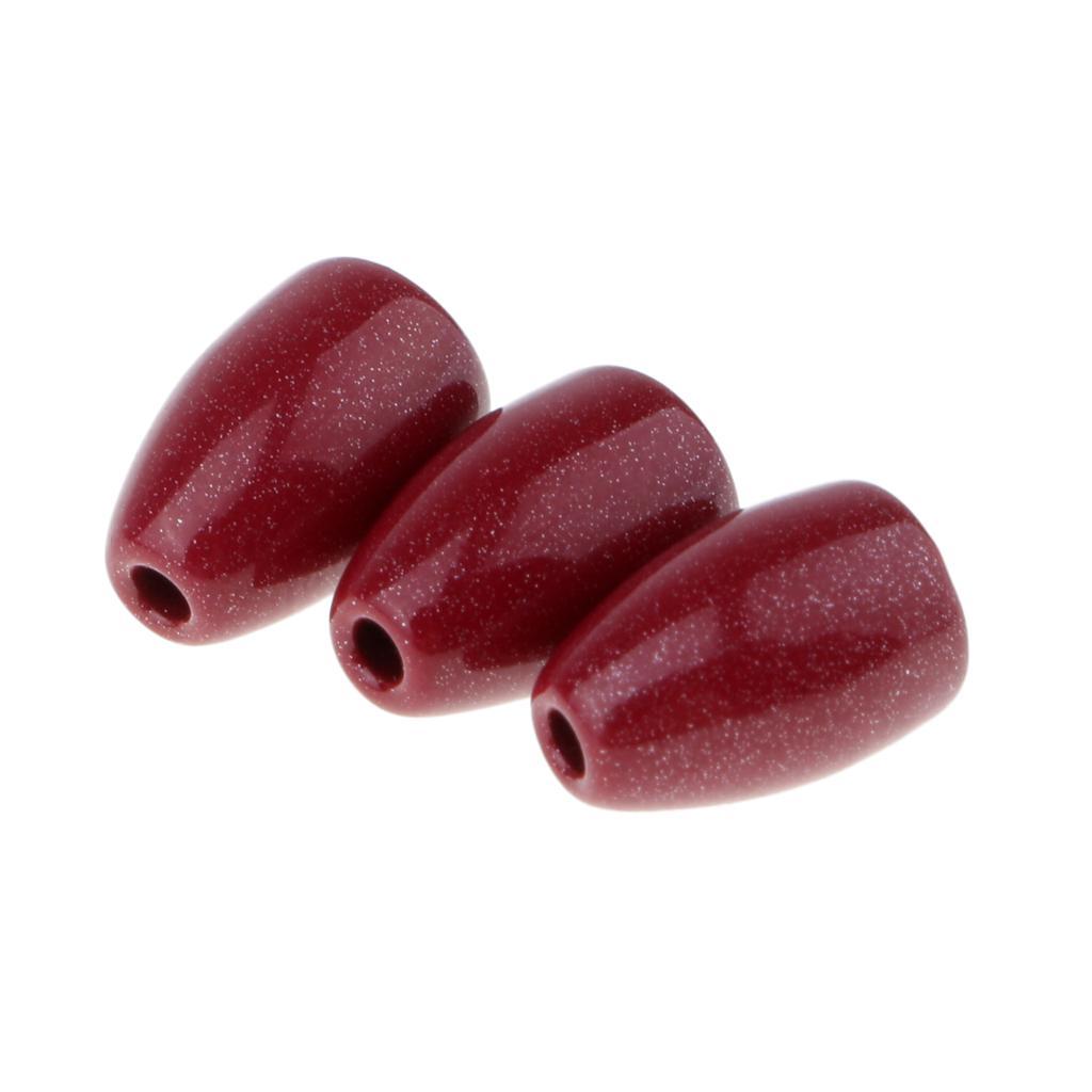 2~3Pcs Fishing Tungsten Weights Sinker Flipping Weight Red 1/4 oz - 1/16 oz