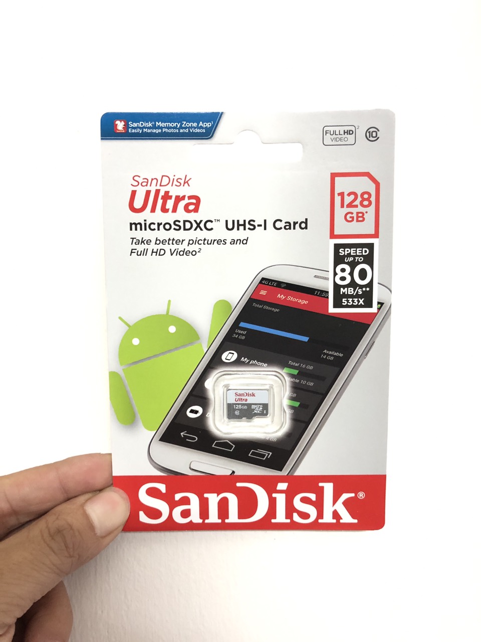 Thẻ Nhớ MicroSDHC SanDisk Ultra 32GB 64GB 128GB 256GB dùng cho camera - Hàng chính hãng