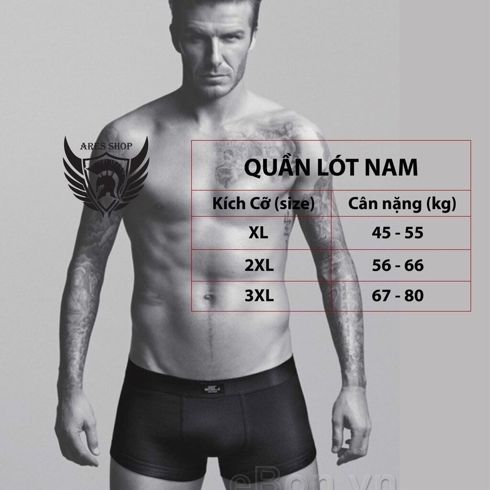 Quần lót nam, quần boxer chất thun lạnh kháng khuẩn co giãn 4 chiều phong cách thời trang nam tính - SH - ARES SHOP