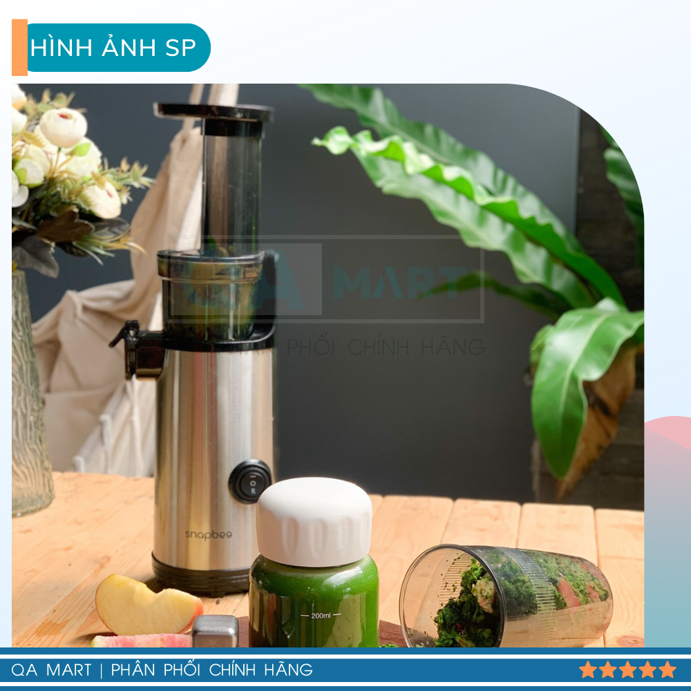 Máy ép hoa quả chậm Snapbee SK202 mini, ép kiệt bã, nhỏ gọn, dễ lắp ráp - Hàng chính hãng, bảo hành 24 tháng