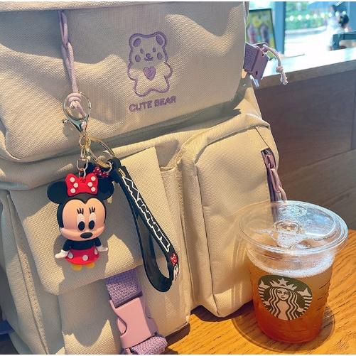 Móc khóa hoạt hình chuột Mickey, gấu winnie , Piglet, cọp, Vịt Donald PVC loại tốt