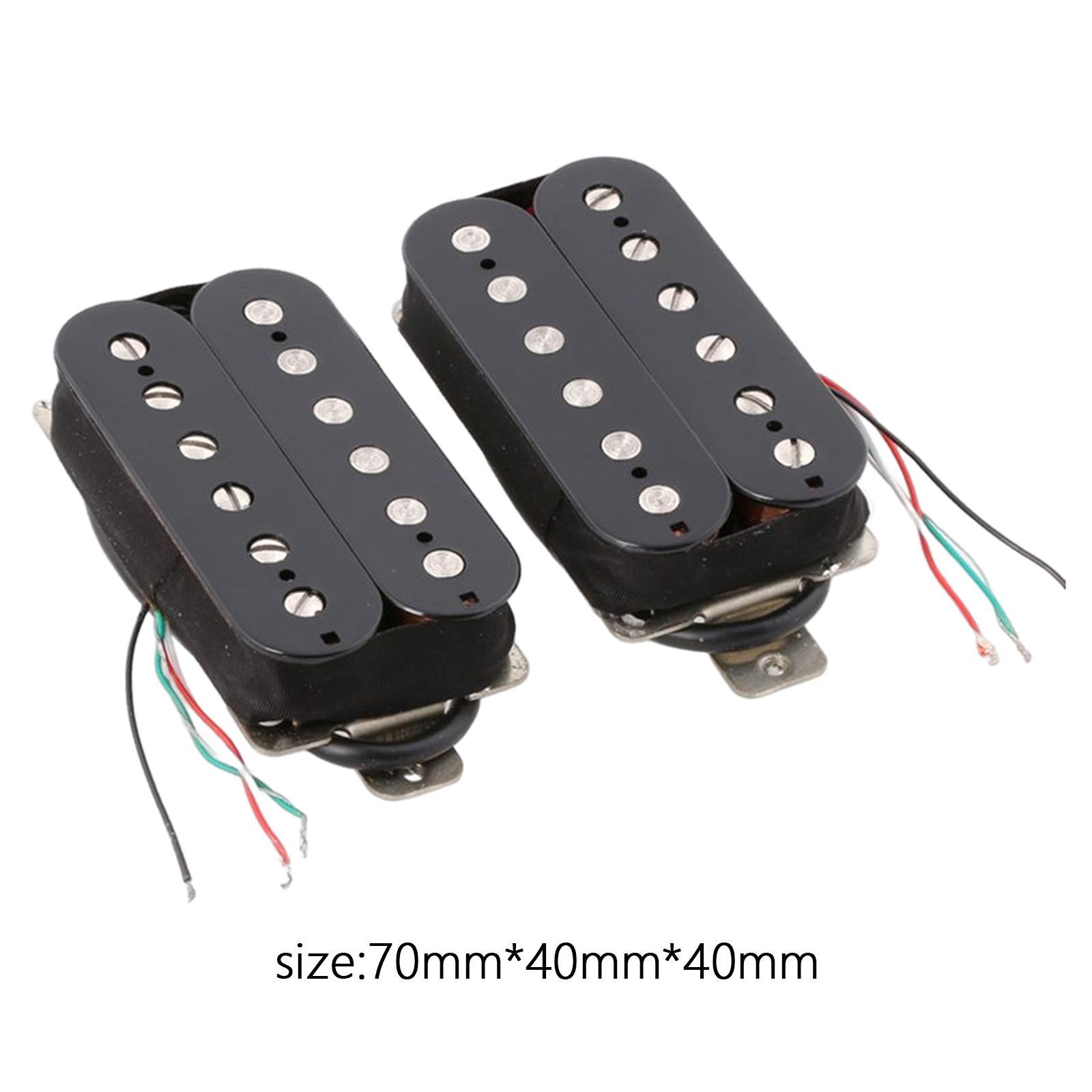 2 Pieces Guitar Pickup Double Coil Humbucker Low Noise for Electric Guitar