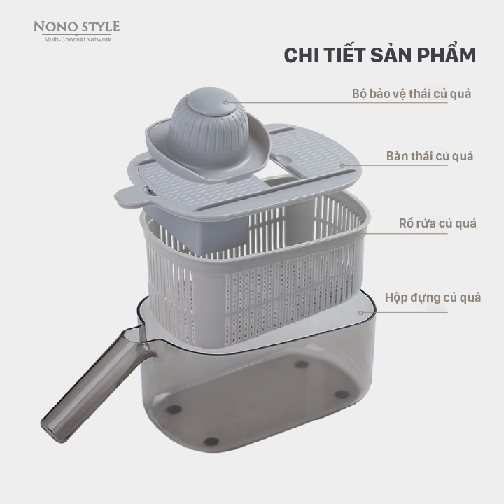 Bộ Thái Rau Củ Đa Năng ECOCO - Hàng Chính Hãng