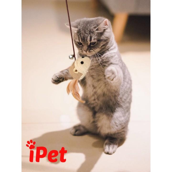 Đồ Chơi Cần Câu Gỗ Cho Thú Cưng Chó Mèo