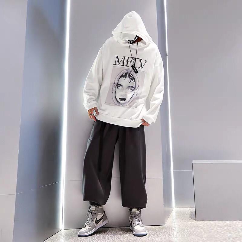 #Được Kiểm Hàng TrướcÁo nỉ hoodie MFLV trắng form rộng - HÀNG SIÊU CẤP