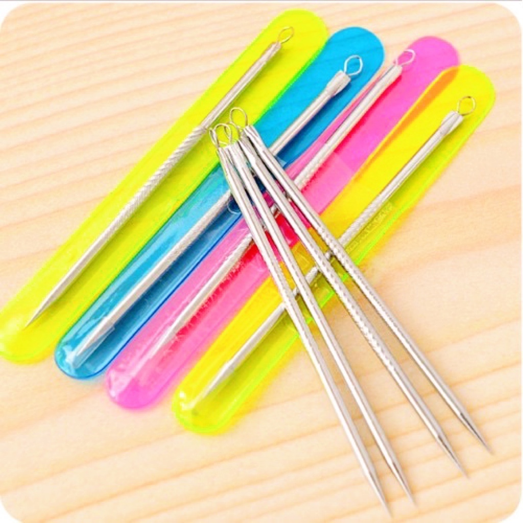 Cây Nặn Mụn 2 Đầu, Que Nặn Mụn Cao Cấp Inox Hàng Chuẩn Loại 1 Dài 12cm