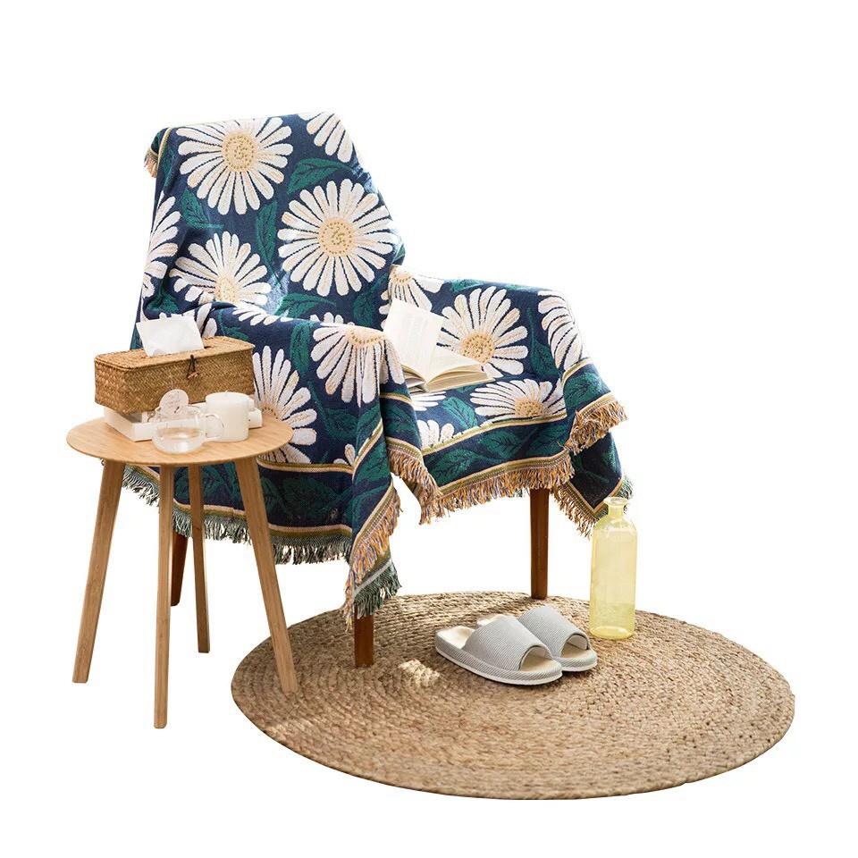 Khăn phủ Sofa, Thảm thổ cẩm vintage trang trí phòng khách kích thước 1m8x2m3