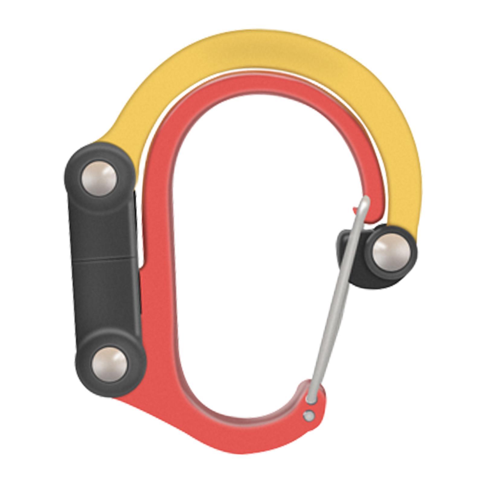 Carabiner Clip and Hook Multifunctional D Shaped Lightweight Small Snap Hook Gear Clip for Hammocks Mountaineering Traveling Fishing Camping