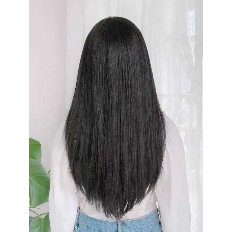 Tóc giả cài nữa đầu thẳng