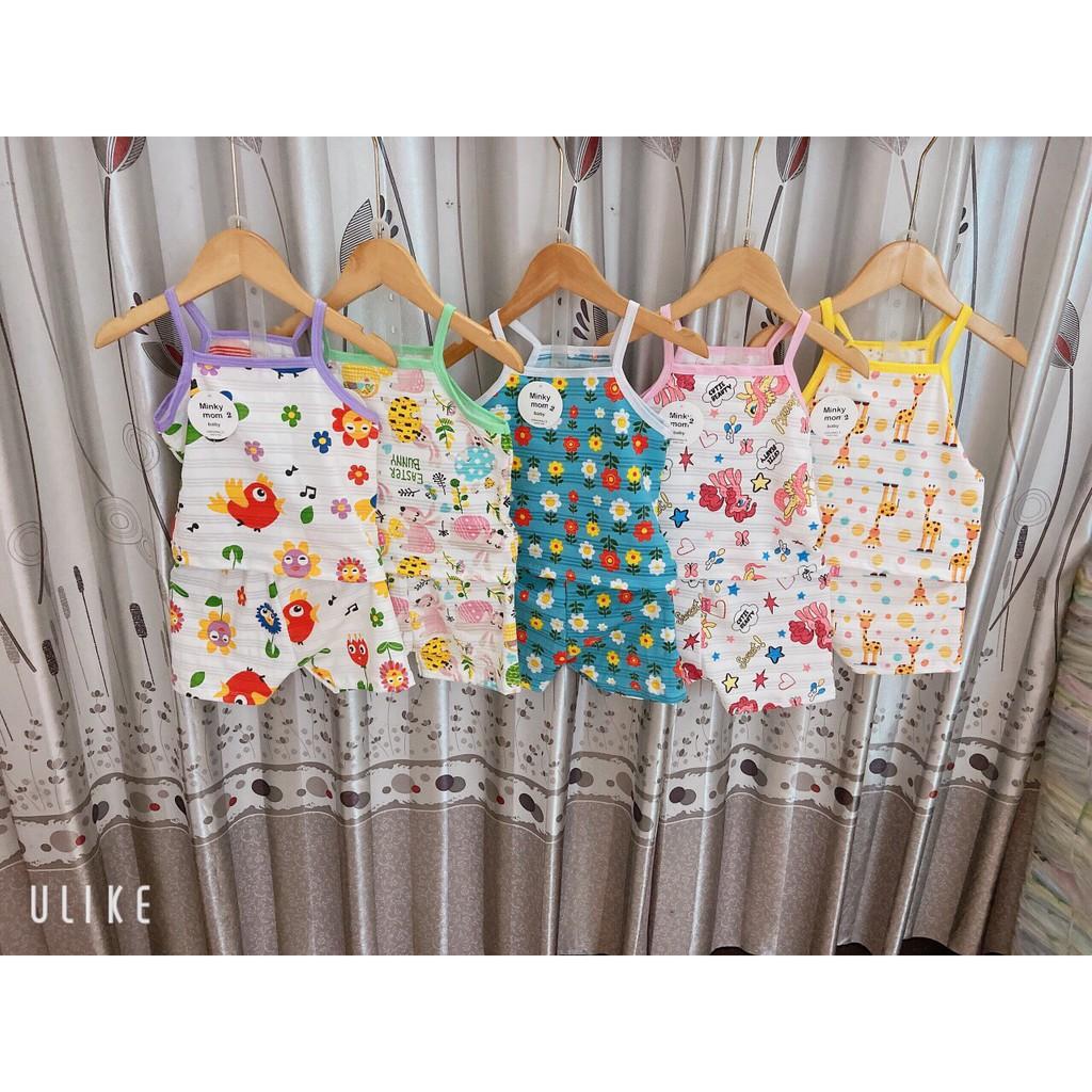 combo 4 bộ 2 dây cotton giấy thái cho bé gái từ 6 đến 18kg
