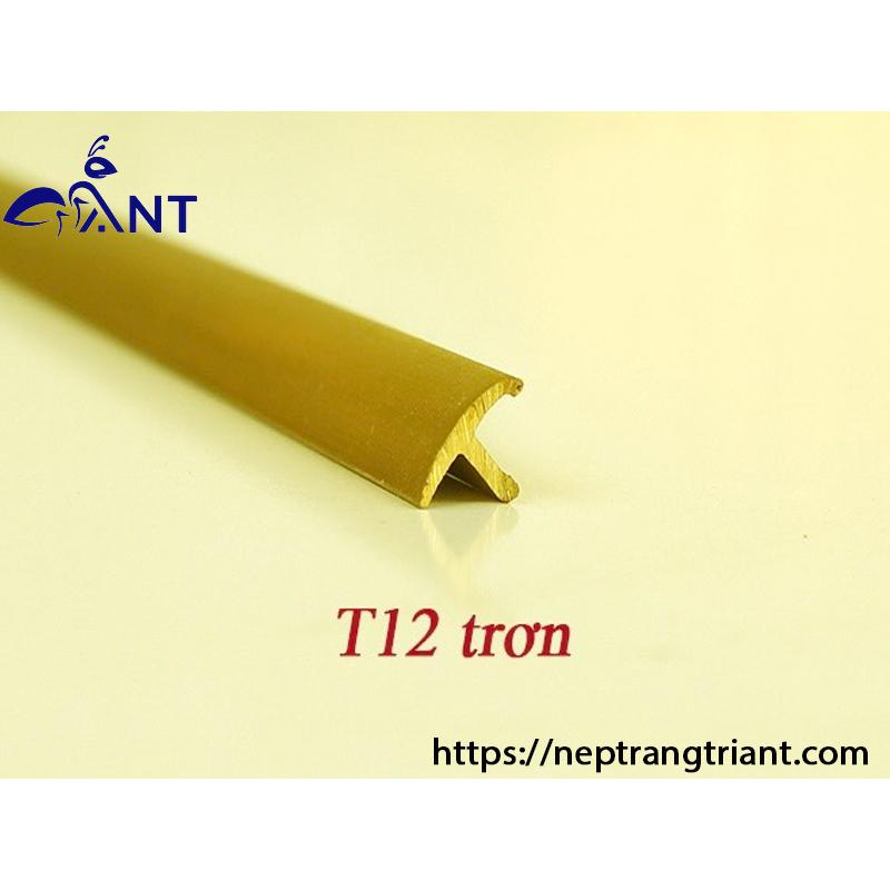 Nẹp Đồng T12 tròn đủ màu, Nẹp đồng chữ T,  Nẹp đồng chống trơn, giá 1m