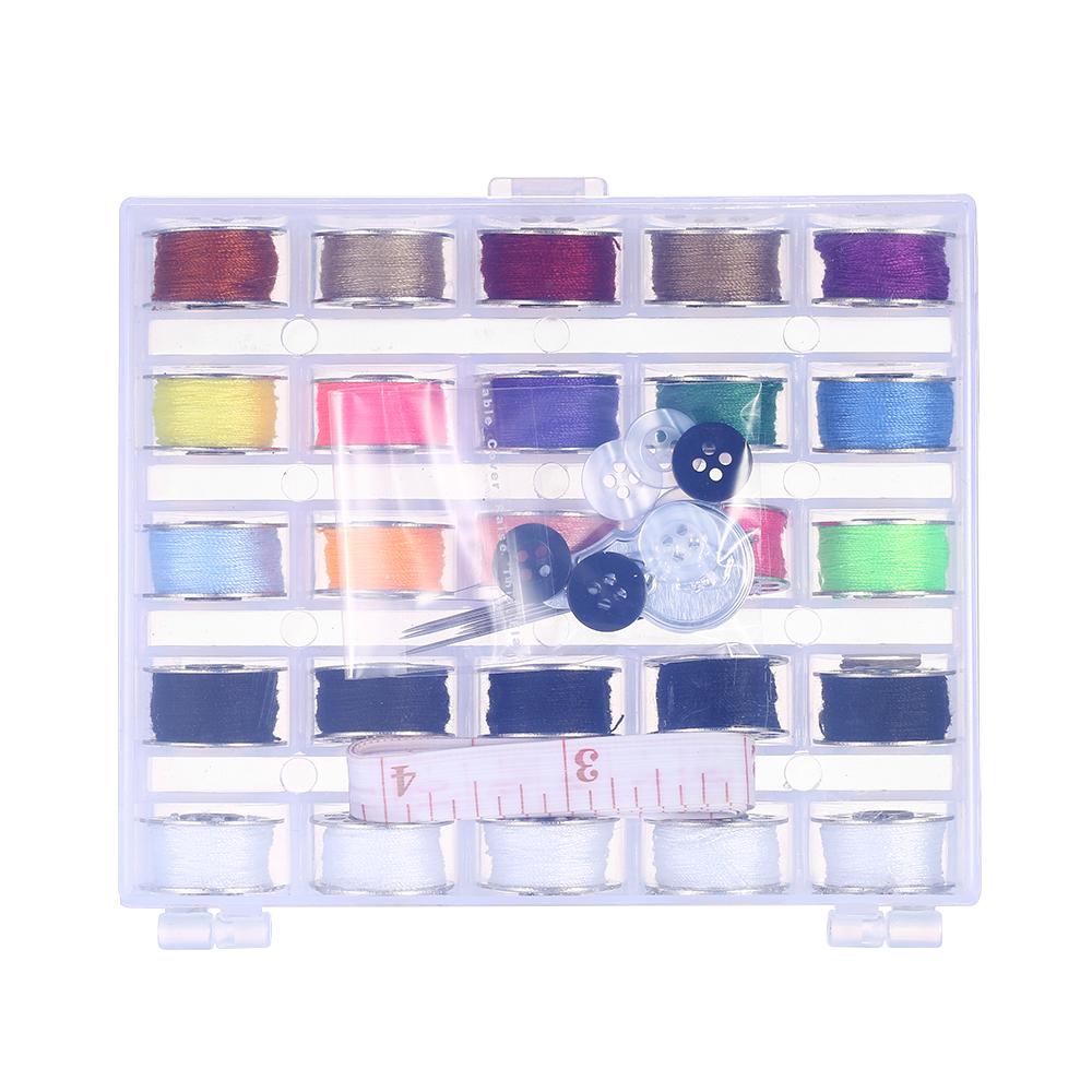 15 Màu Sắc Hỗn Hợp Bobbins + 5 Cái Trắng Bobbins + 5 Cái Đen Bobbins Sợi Chỉ