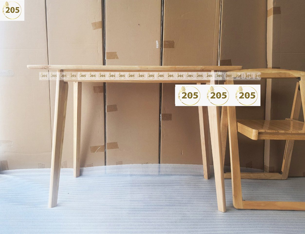 Bàn Làm Việc 50x100 chân dẹp GỖ CAO SU 100% - Nội Thất 205TC - Ovenware 50x100 working table rubber wood 100% working platform-furniture 205TC