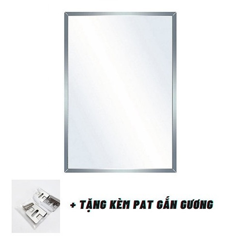 Gương phòng tắm cao cấp 45 x 60 Viền Vuông 104B ( kiếng cường lực 5mm )
