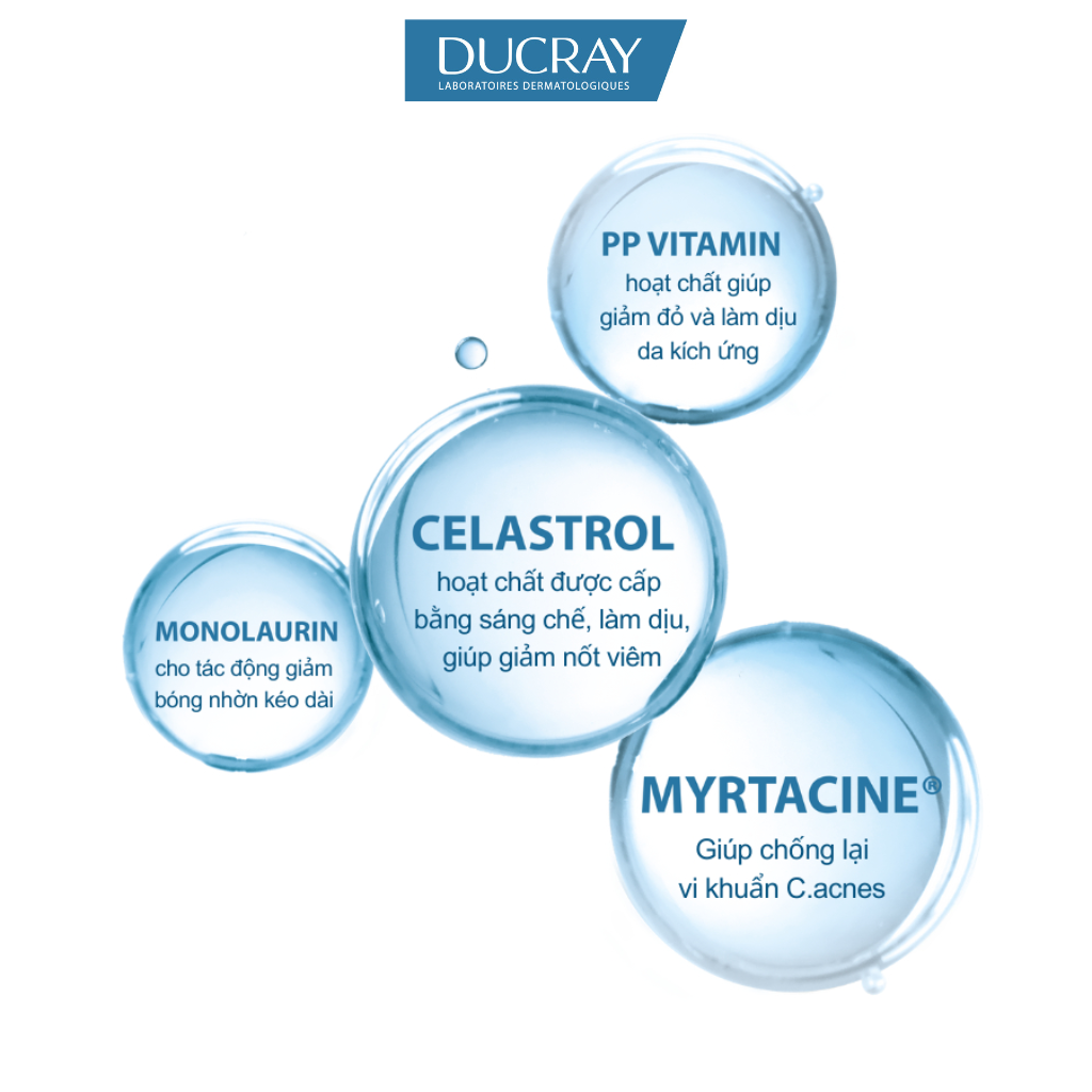 Kem ngừa mụn viêm &amp; thâm chuyên biệt dành cho da nhờn, tổn thương Ducray Keracnyl PP+ Anti-Blemish Cream 30ml