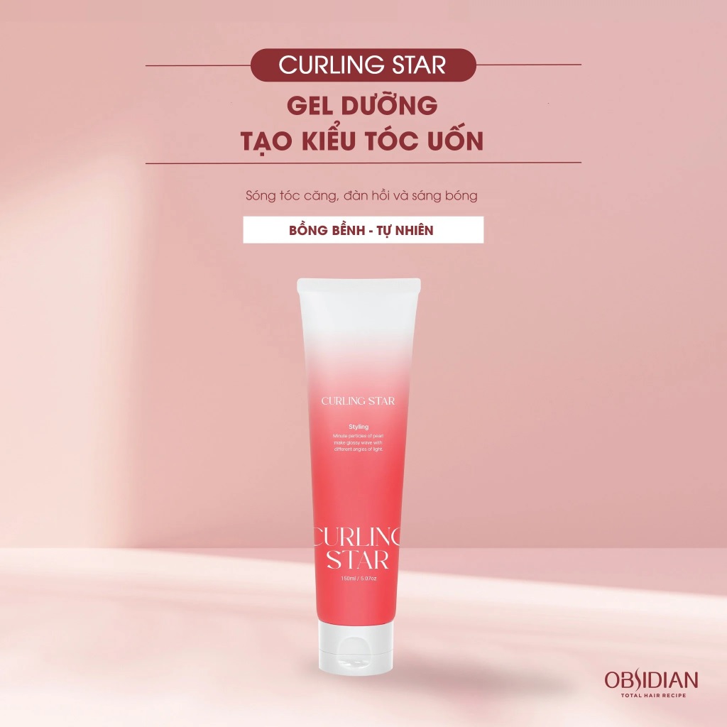 Gel tạo kiểu tóc uốn xoăn bồng bềnh - Obsidian Curling Star 2 Swing 150ml New 2023