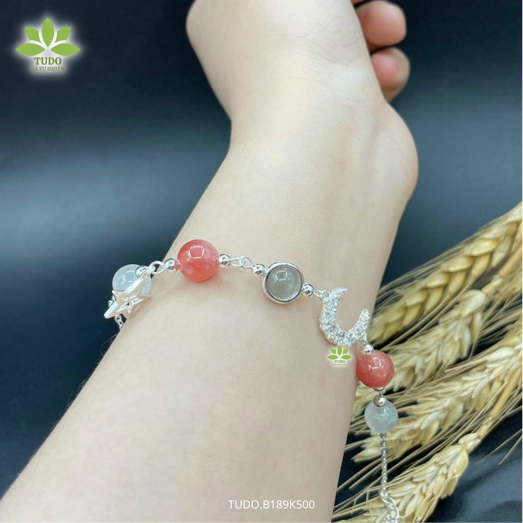 Vòng Tay Nữ Đẹp - Vòng Phong Thủy Đủ Mệnh TUDO B189K500 VCBDAOH VCBMIX VCBAQUA VCBSUNS Charm Bạc Trăng, Sao