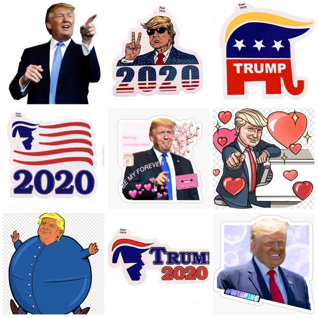 Set 30-60 sticker Donald Trump