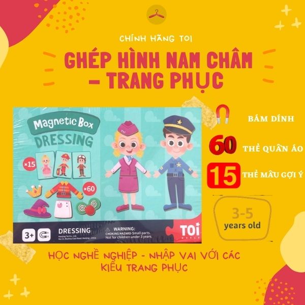 XẾP HÌNH NAM CHÂM CHỦ ĐỀ TRANG PHỤC - HÃNG TOI MAGNET DRESSING