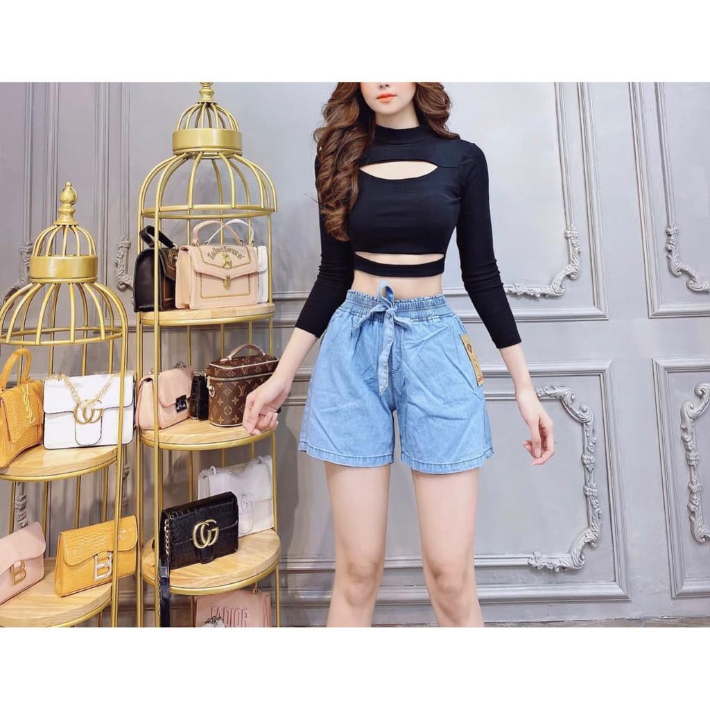 QUẦN SỌT JEAN LƯNG THUN THẮT DÂY CO GIÃN SHOP PHƯƠNG CHÂU