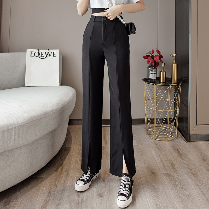 Quần ống rộng nữ xẻ tà