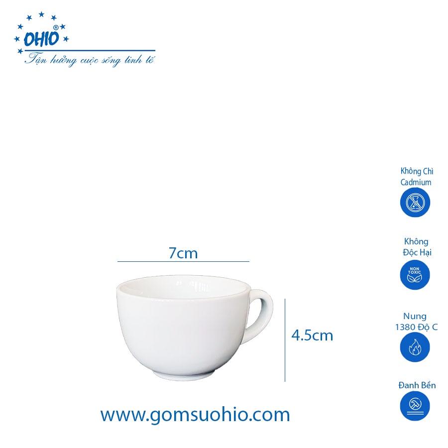 Chén Quả Hồng 7 cm Sứ Trắng OHIO