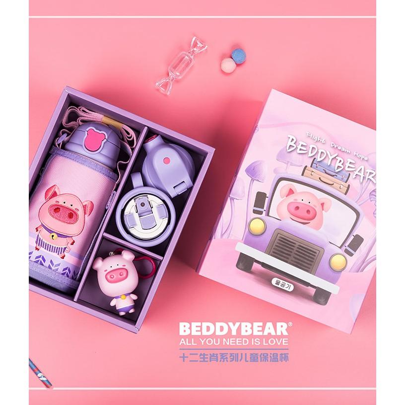 Bình giữ nhiệt cho Bé Trai hoặc Gái / Chính hãng 100% BEDDYBEAR/ BEDDY BEAR/ họa tiết cho Heo / phù hợp Bé từ 2 tuổi trở