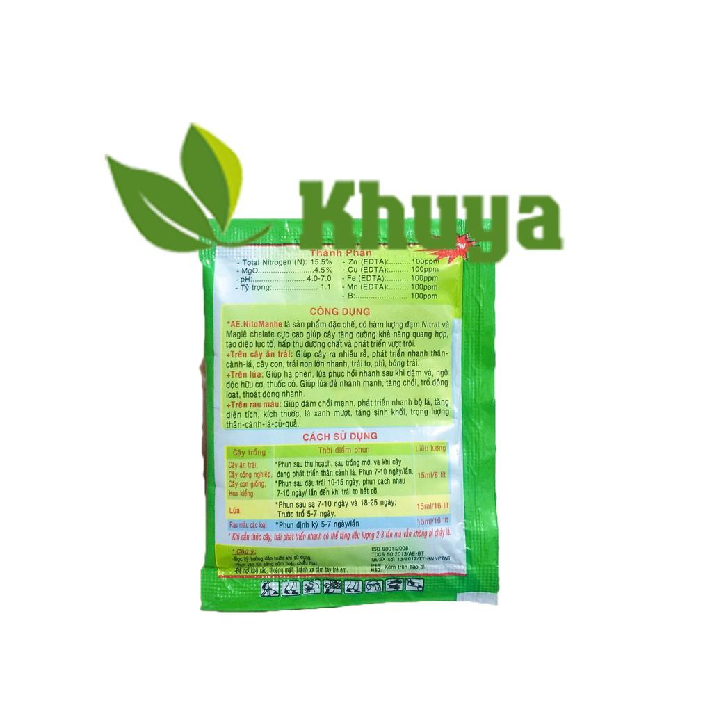 Phân bón lá AE Nito Manhe gói 15ml Biến vàng thành xanh
