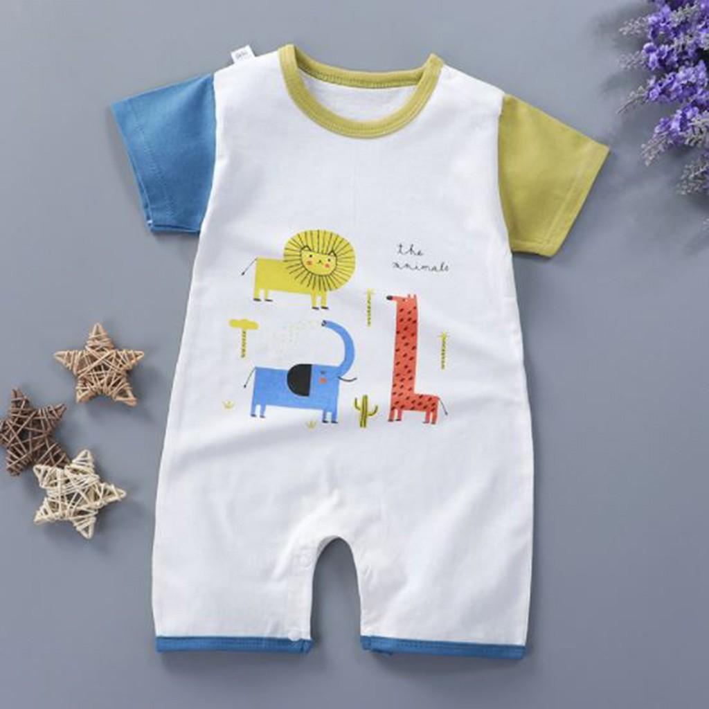 Body đùi cho bé trai gái sơ sinh Mẫu Mới bodysuit cho bé cộc tay mát mịn họa tiết đáng yêu từ 3-12kg - BDC20