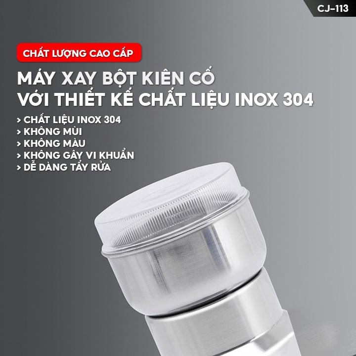 Máy Xay Hạt Xay Bột Đa Năng Gia Dụng Công Suất 200w Xay Được Các Lại Hạt Nguyên Liệu Thành Bột Trong Vài Phút CJ-113