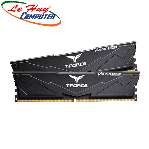 Ram máy tính TEAM T-Force Vulcan Black 32GB (2x16GB) DDR5 5200Mhz (FLBD532G5200HC40CDC01) - Hàng Chính Hãng