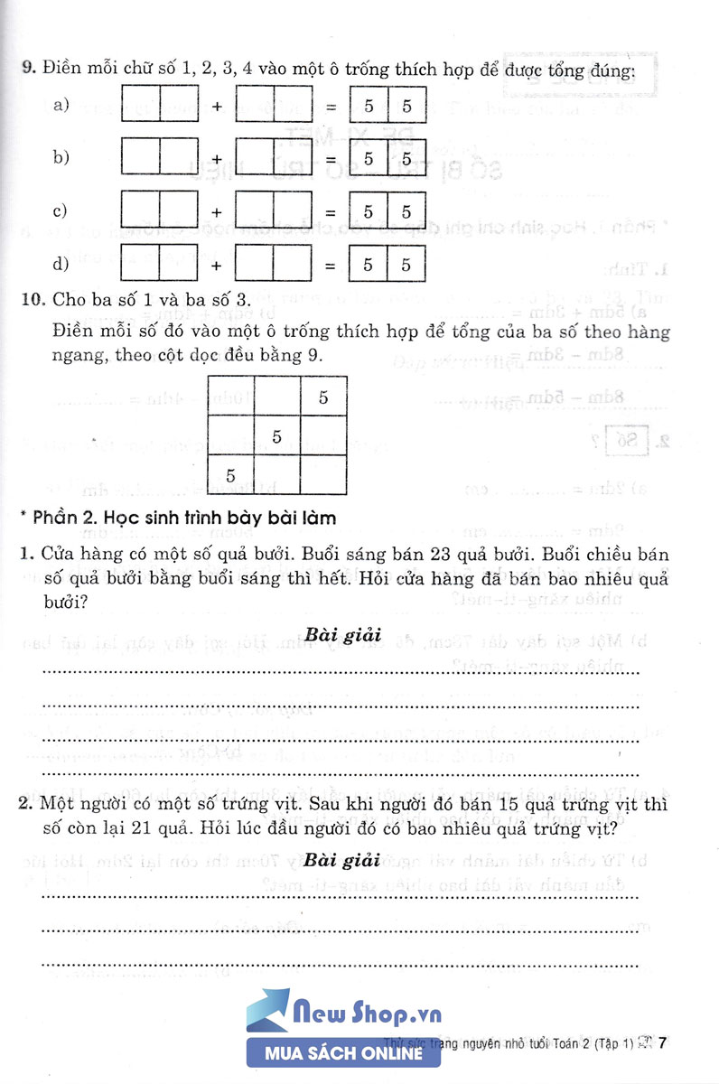 Thử Sức Trạng Nguyên Nhỏ Tuổi Môn Toán Lớp 2 - Tập 1