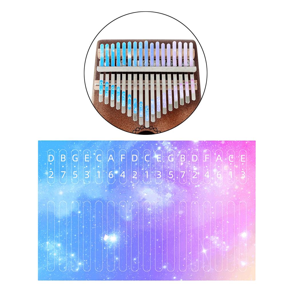 Kalimba Piano Scale 17 Key Logo Sticker Music Accs for Beginner Learner Kids