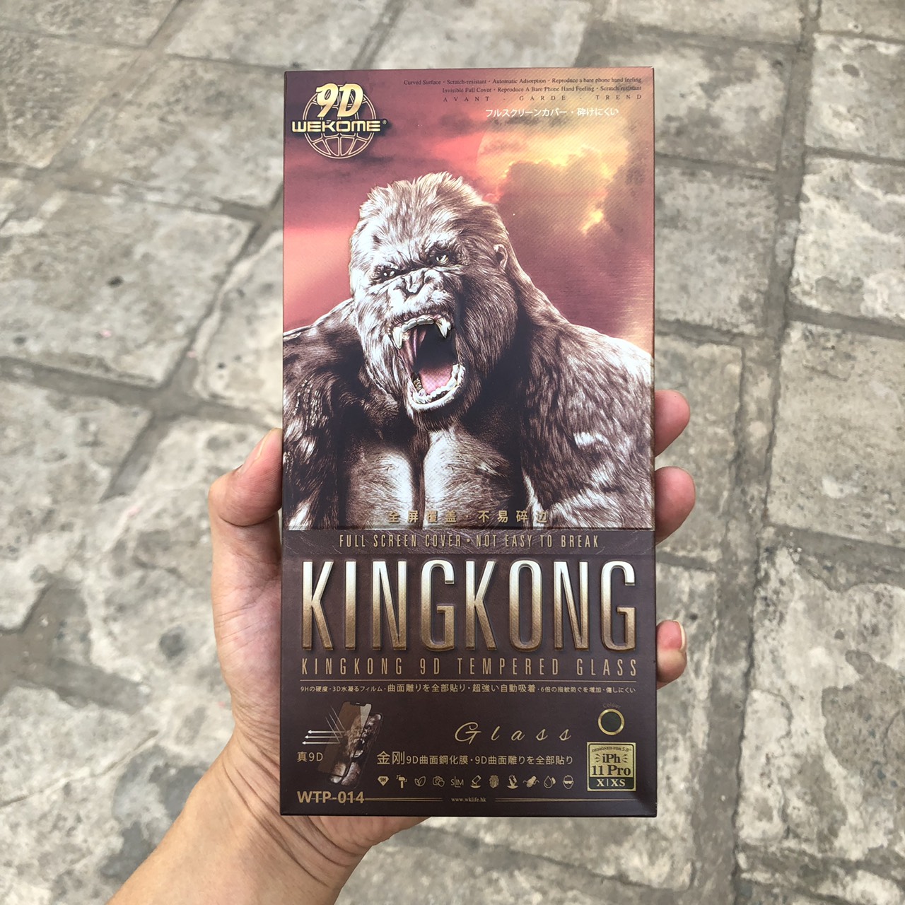 Kính Cường Lực Kingkong 9D Trong Suốt Dành Cho Iphone - Full Hộp Sắt Cao Cấp - Dán Full Màn - Hàng Chính Hãng - Xxs11 Pro