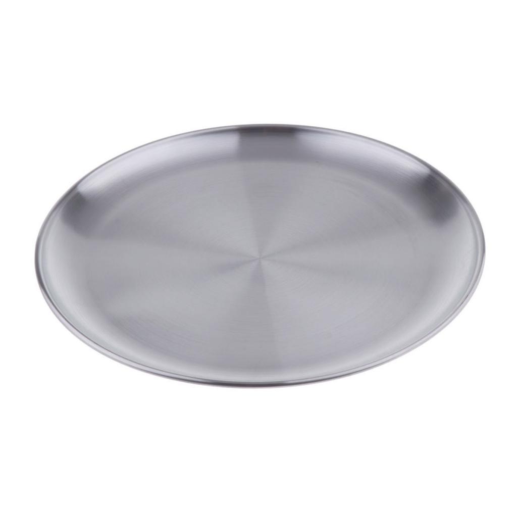 304 Stainless Steel Dinner Plate, Round Plates, 12-inches -