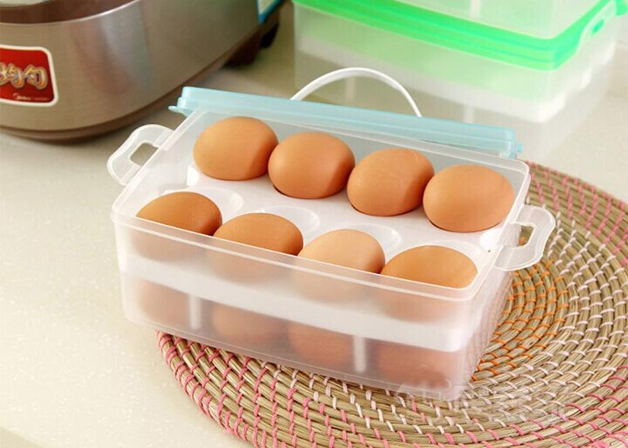 Hộp Đựng Trứng 2 Tầng 24 Quả - Free Ship Toàn Quốc
