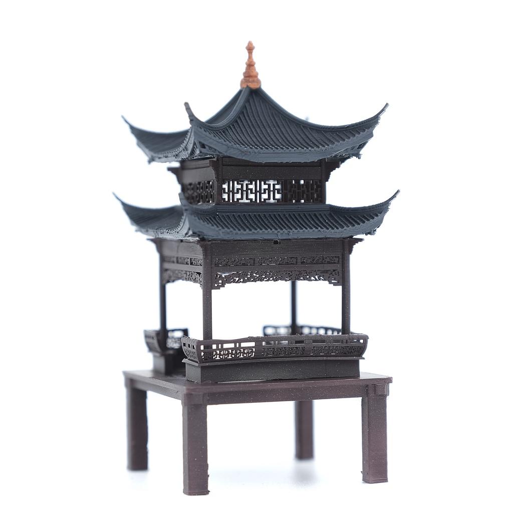 Mô hình tiểu cảnh VỌNG NGUYỆT THỦY ĐÌNH - bán cạn - bể cá - hòn non bộ - terrarium - tinh xảo - chất lượng cao