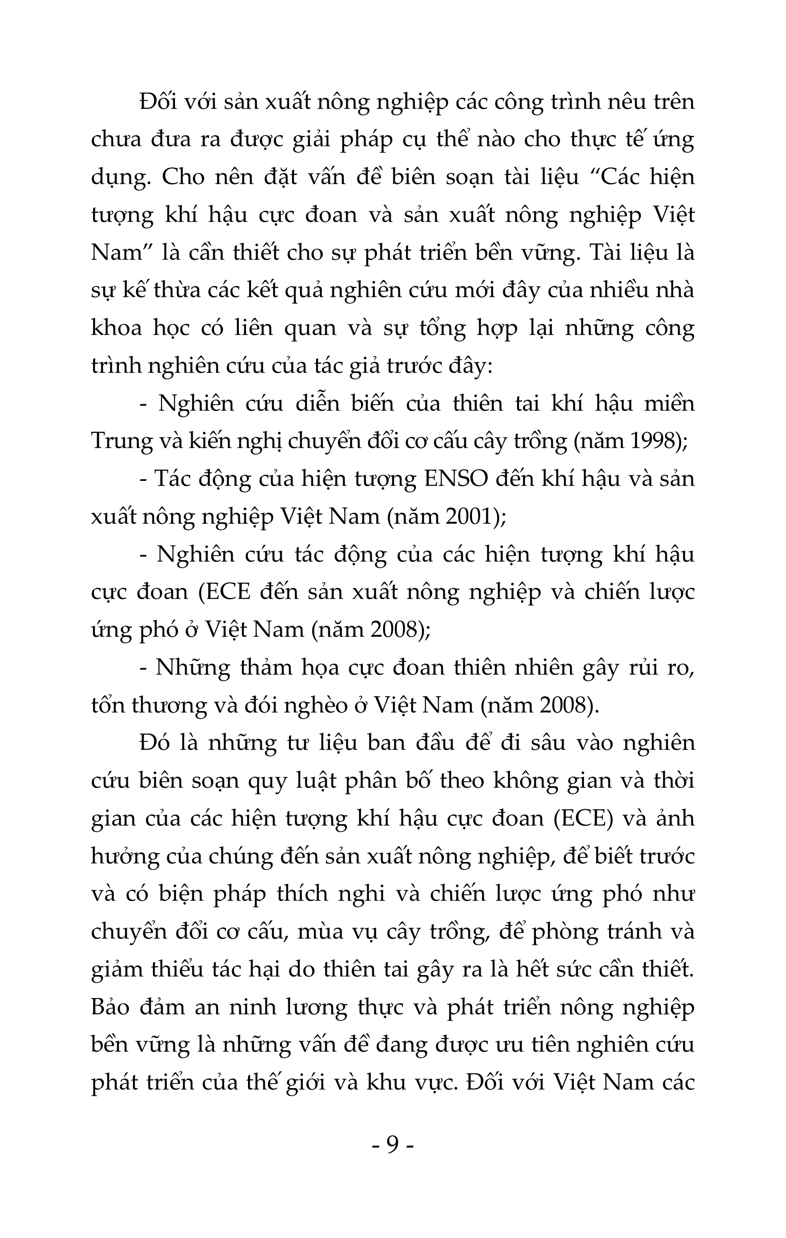 Các Hiện Tượng Cực Đoan Và Thiên Tai Đối Với Nông Nghiệp Và Giải Pháp Ứng Phó