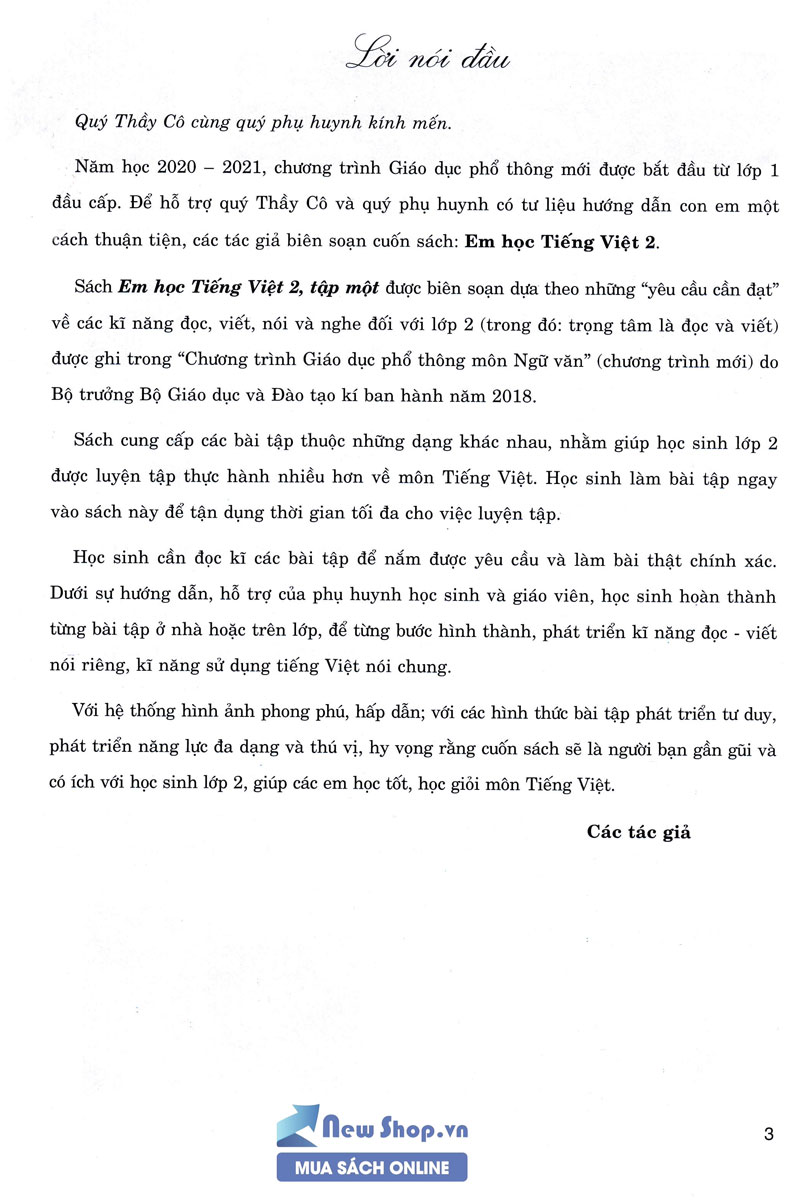 Em Học Tiếng Việt 2 - Tập 1 (Theo Chương Trình Giáo Dục Phổ Thông Mới)