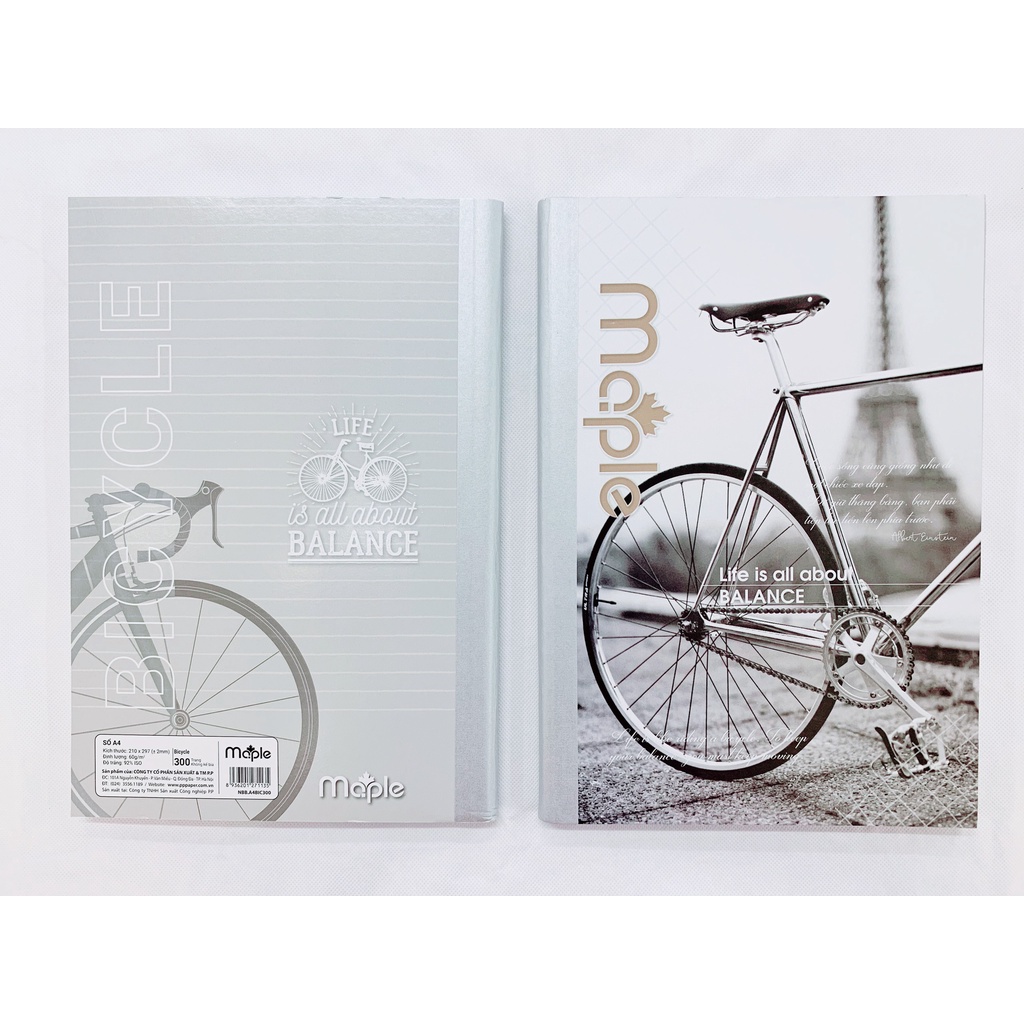 Sổ A4 Mc.ple 300 trang Bicycle - 3114 - Vở học sinh, sinh viên