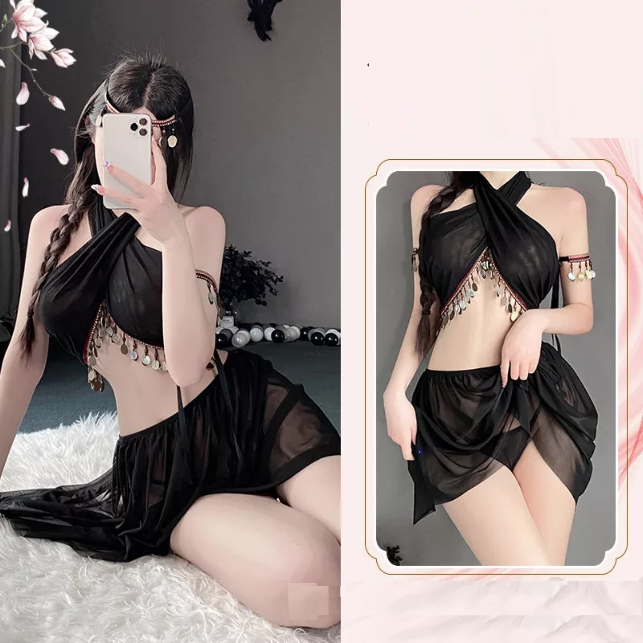 Váy ngủ cosplay ấn độ xẻ tà 2725