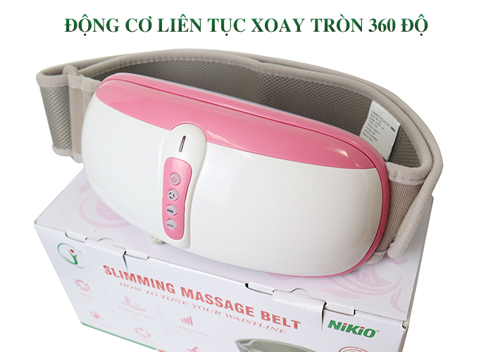 Đai  Massage Bụng Nikio NK-169AC - Công Nghệ Rung Lắc Kết Hợp Bi Độ Xoay 360 Dây Ấn Thế Hệ Mới, Mát Xa Thư Giãn, Làm Săn Chắc Cơ Bụng Nhanh - Vỏ Nhựa Bền Bĩ