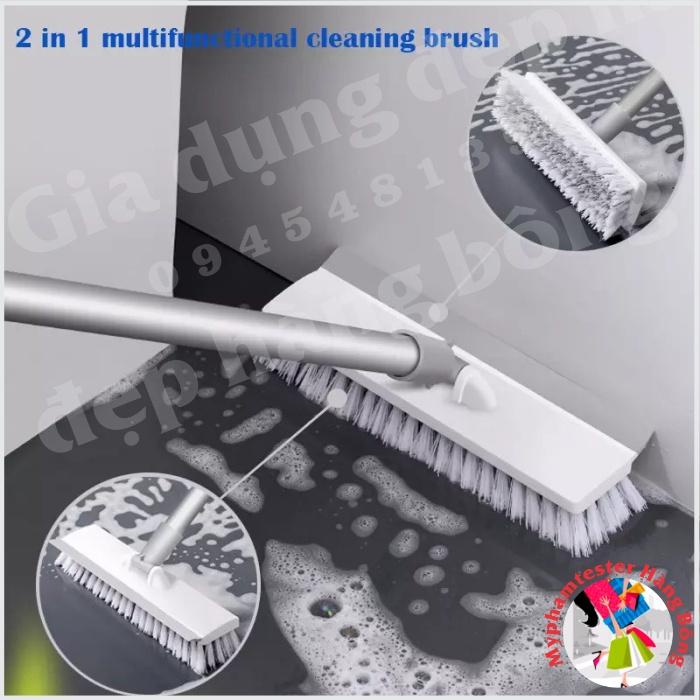 Chổi chà sàn nhà tắm, tường kèm gạt nước đa năng nhựa