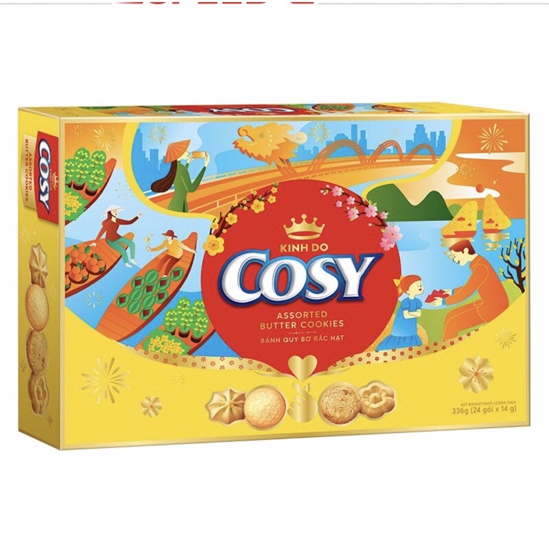 Bánh quy bơ rắc hạt Cosy hộp 336g