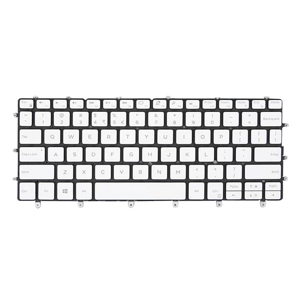 US Layout Backlit Keyboard Fits for Dell XPS 13 9370 0K2NCP 13.3'' White