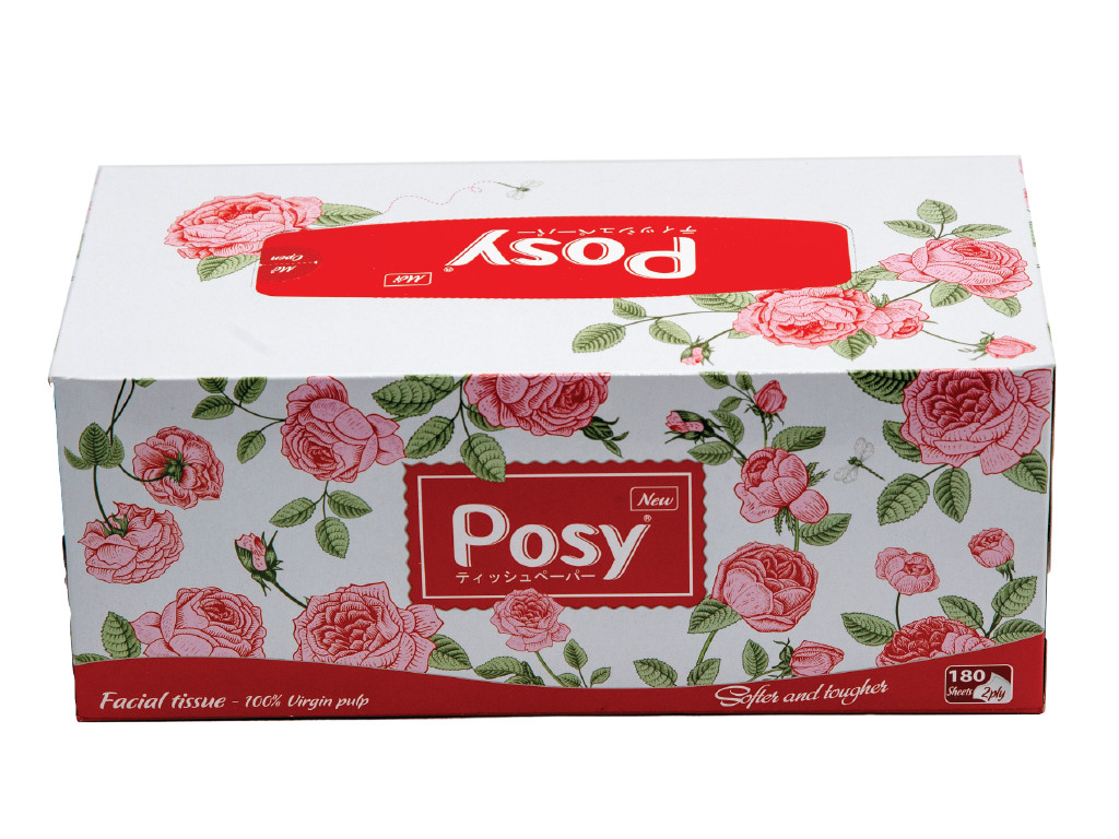 Khăn Giấy Lụa Hộp Hoa Posy 180 Tờ 2 Lớp ( Chọn Màu Ngẫu Nhiên)